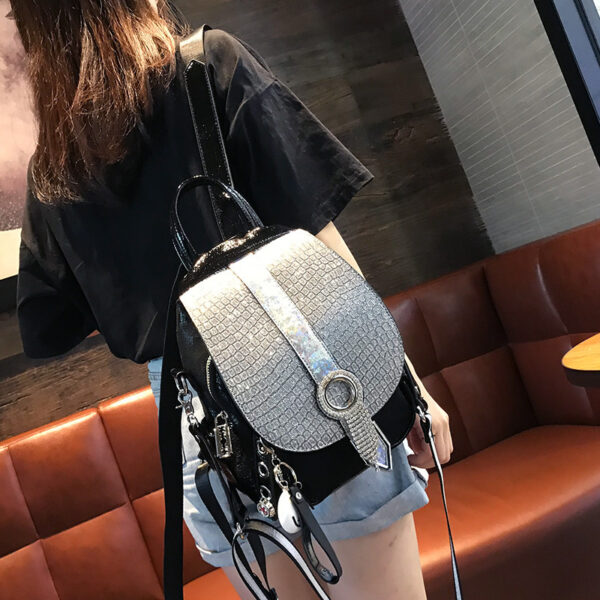 Fashion Dual-purpose Tassel Rhinestone Backpack Women - Image 2