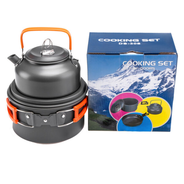 Outdoor Jacketed Kettle 2-3 Person Camping Teapot Tableware Suit - Image 7