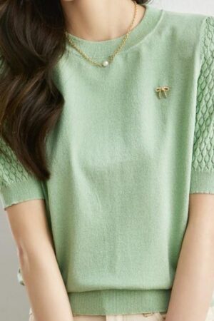 Loose Thin Sweater Women's Short Sleeve