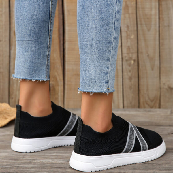 Women's Fashion Simple Outdoor Flat Bottom Flyknit Mesh Shoes - Image 5