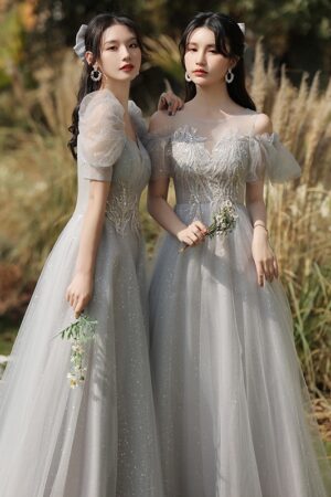 Dress Sisters Dress Female Gray Slim Fit Girlfriend Clothes