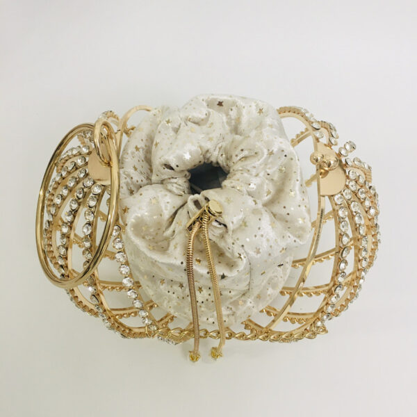 Hollow diamond ball bag dinner bag bird cage bun mother bag handbag - Image 7