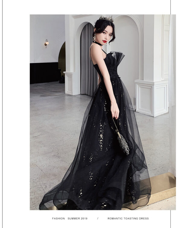 Black Evening Dress Temperamental Minority High-end - Image 10
