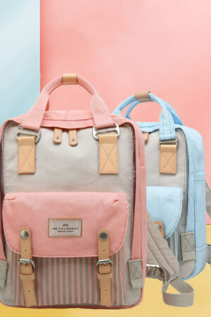 Fashion Stripe Casual Computer Backpack