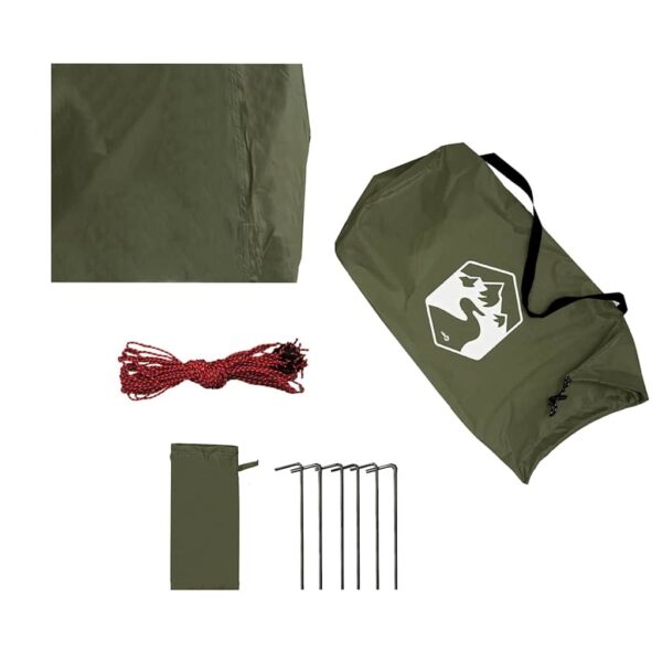 vidaXL Camping Tarp oliivinvihreä 506x306 cm Vedenpitävä - Image 2