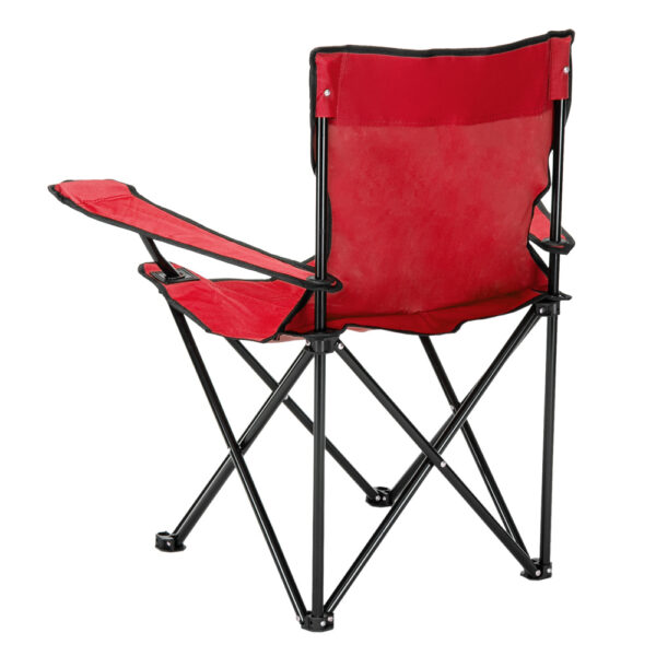 Camping Chair, Black Frame Red Oxford Cloth - Image 3