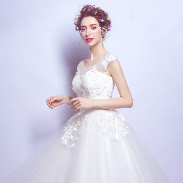 White Short Birthday Light Luxury Dress - Image 6