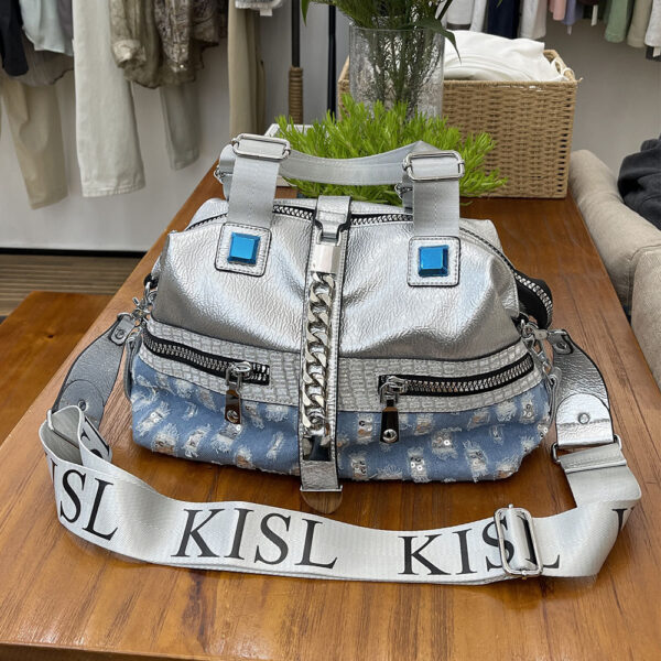 Ripped Chain Portable Messenger Bag For Women - Image 6