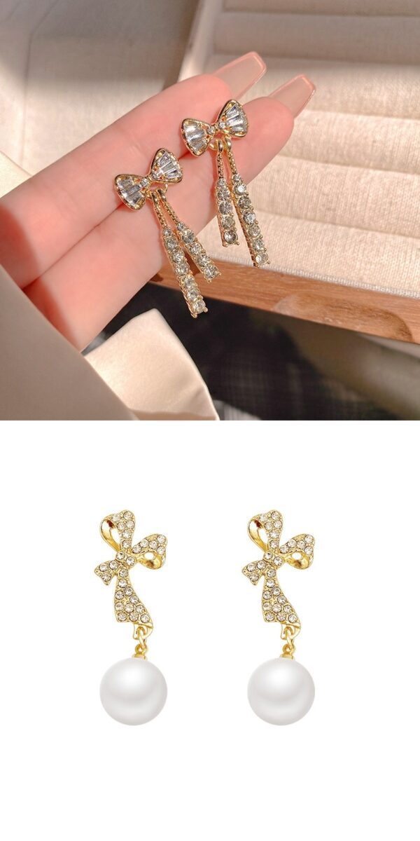 INS Butterfly Earrings With Rhinestones Fashion Temperament Jewelry - Image 7