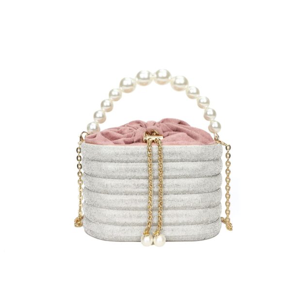 European And American Fashion One-shoulder Ins Women's Crossbody Classic Style Pearl Hand Dinner Bag - Image 6