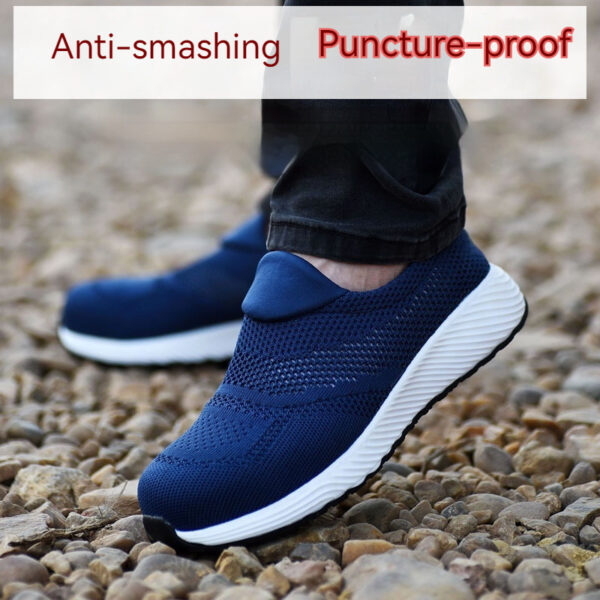 Men's Lightweight Anti-smash And Anti-puncture Steel Toe Work Shoes - Image 6
