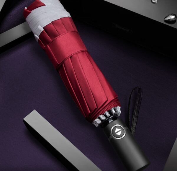 Inverted Umbrella Travel Portable Windproof Folding Umbrella,10Ribs Auto  Close Umbrella,Reflective Stripes For Night Safety - Image 4