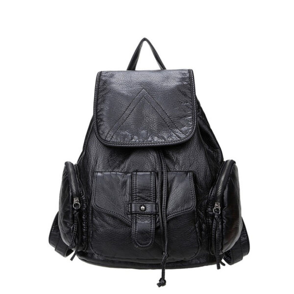 Soft Leather Ladies Backpack All-match Mother Bag Tide - Image 2