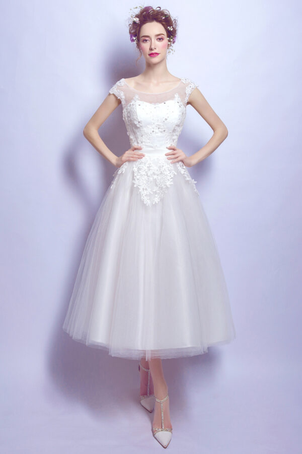 White Short Birthday Light Luxury Dress - Image 5