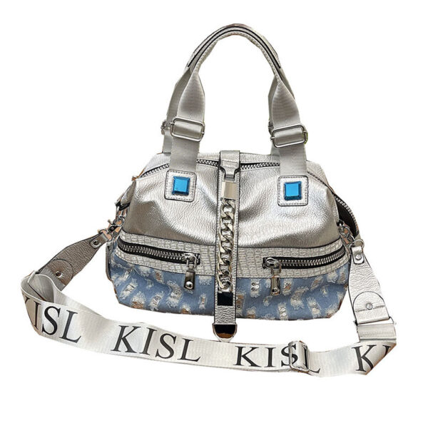 Ripped Chain Portable Messenger Bag For Women - Image 5