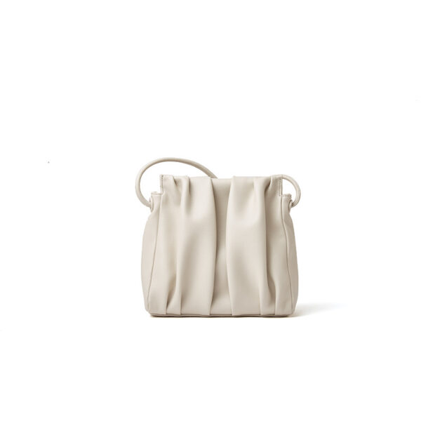 Crossbody Solid Color Pleated Cloud Bag - Image 2