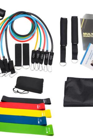 Multifunctional Rally TPE11 Piece Set Fitness Rally Rope Latex Elastic Cord Resistance Ring