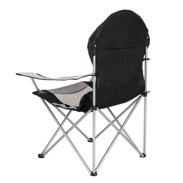 Camping Chair, Grey Iron Frame, Off-white - Image 2