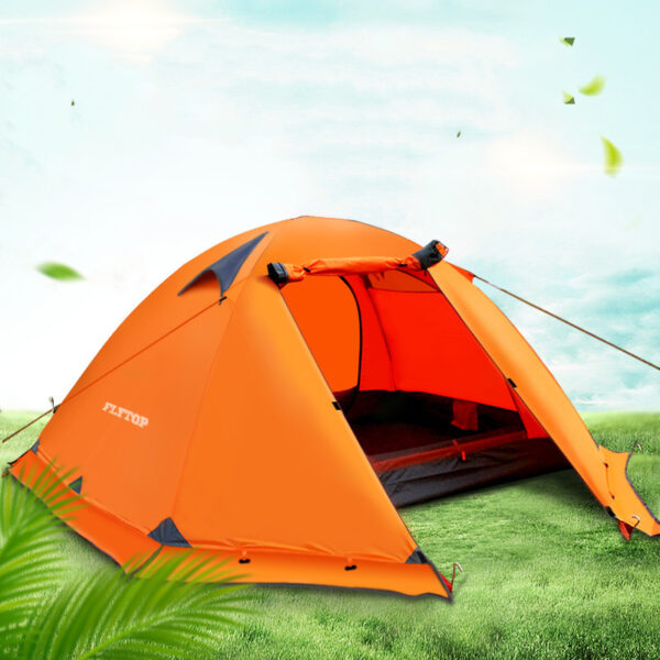 Camping Camping Tent Double Double Aluminum Pole Anti-storm Travel Camping - Image 4