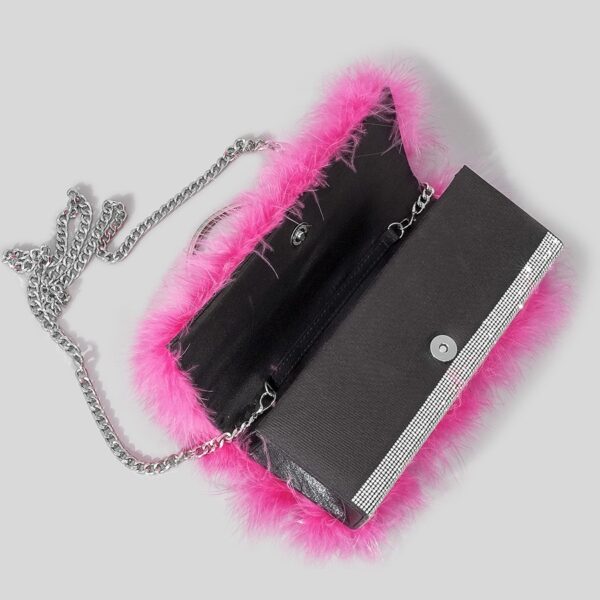 New Mink Fur With Diamonds Dinner Bag - Image 8