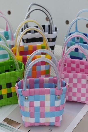 Ins Style Portable Small Square Bag Woven