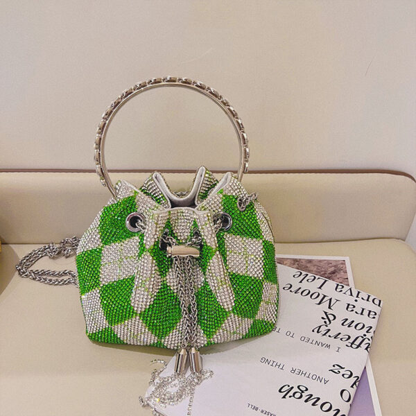 Tassel Shiny Diamond RhinestonesBucket Bag - Image 2