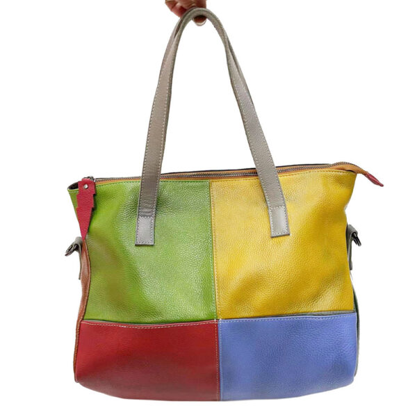 Vintage Cowhide Brushed Portable Messenger Bag - Image 5