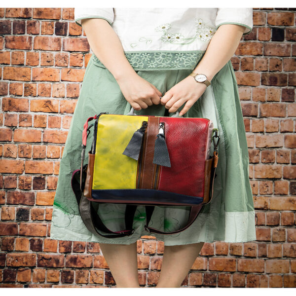 Street Cool Retro Color Rubbing Multifunctional Shoulder Bag - Image 6