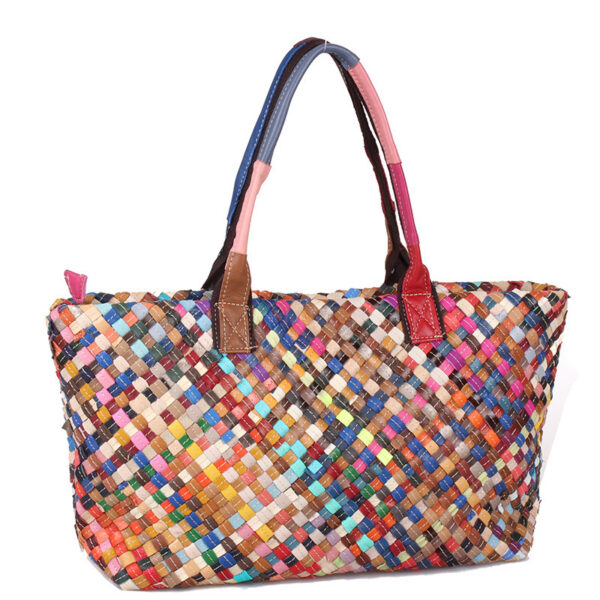 Hand-woven bag color bag - Image 5