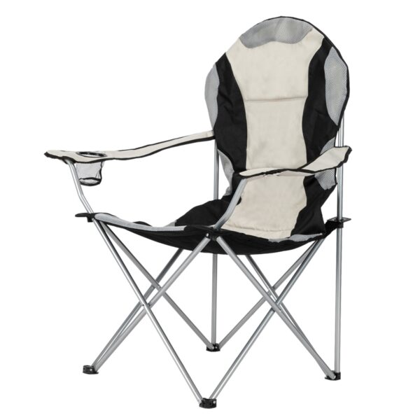 Camping Chair, Grey Iron Frame, Off-white - Image 6
