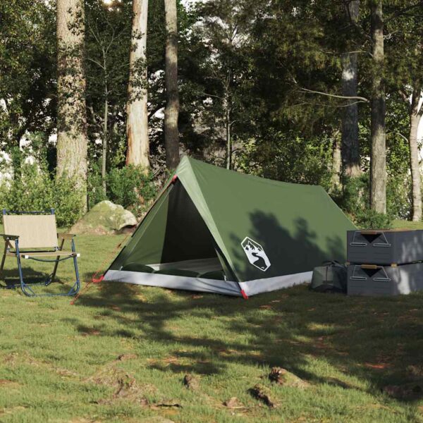 vidaXL Cort de camping pentru 2 persoane, verde măsliniu, impermeabil - Image 5
