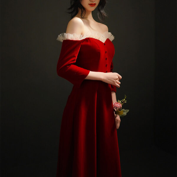 Women's New Fashion Velvet Dress - Image 3