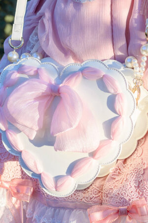 People Love Bow Pearl Lolita Flower Wedding Bag Handheld Crossbody