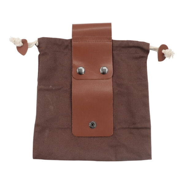 Leather Foraging Bag Mushroom Foraging Bag Canvas Foraging Pouch Collapsible For Hiking Camping Hunting Foraging Bag - Image 6
