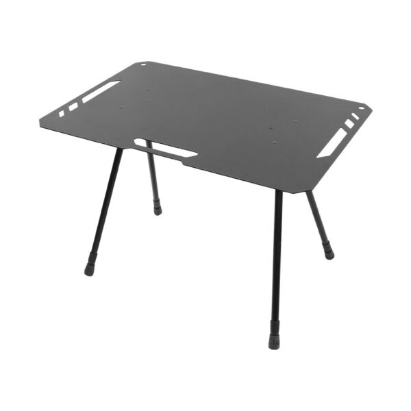 Outdoor Camping Blackened Aluminum Plate Folding Table - Image 2