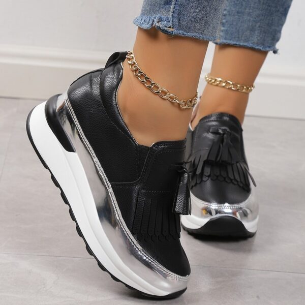 Women's Fashion Tassel Muffin Platform Casual Shoes - Image 5