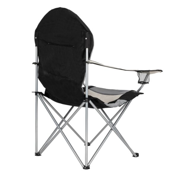 Camping Chair, Grey Iron Frame, Off-white - Image 9
