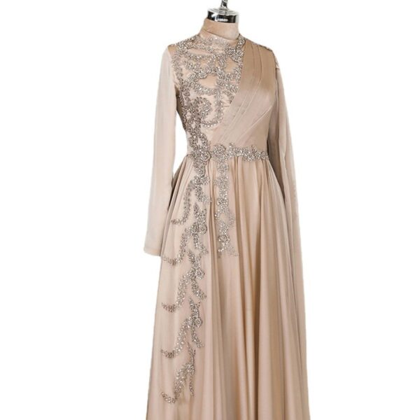 Champagne Muslim Evening Dress Formal Party - Image 4