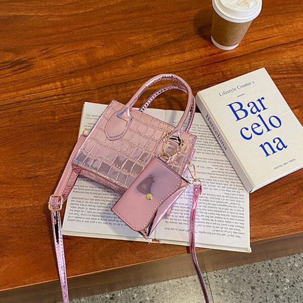 Simple Texture Shoulder Messenger Bag - Image 9