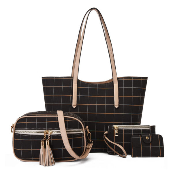 New Korean Fashion Four-piece Set Texture Shoulder Women Hand-carrying Crossbody Bag - Image 3
