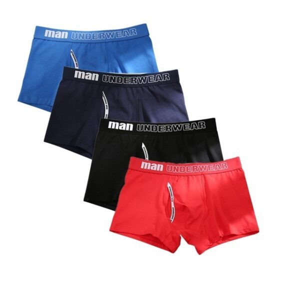 4pcs Boxer Mens Cotton Underpants - Image 8