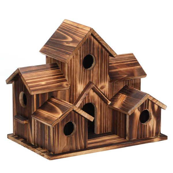 Wooden Bird Nest Creative Pastoral Outdoor Ornament - Image 2