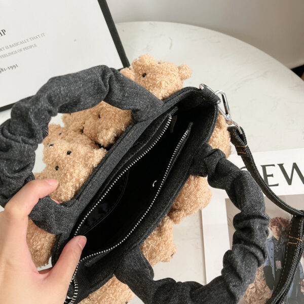 Fashion Creative Simple Denim Bear Doll Bag - Image 2