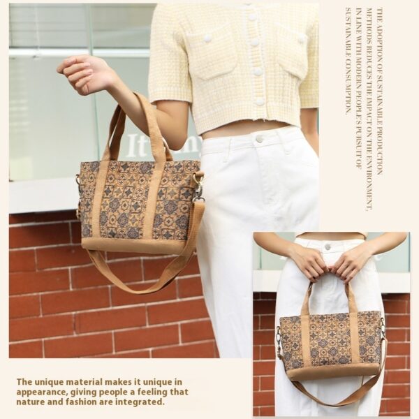 Eco-friendly Cork Crossbody Bag Portable Tote - Image 2
