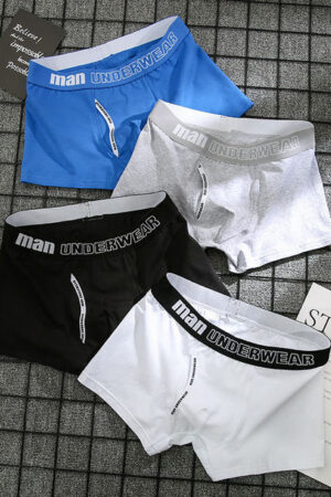 4pcs Boxer Mens Cotton Underpants