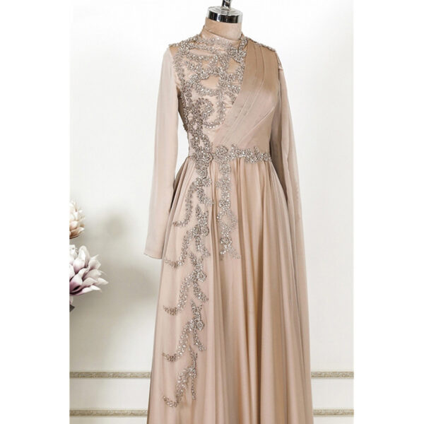 Champagne Muslim Evening Dress Formal Party - Image 6