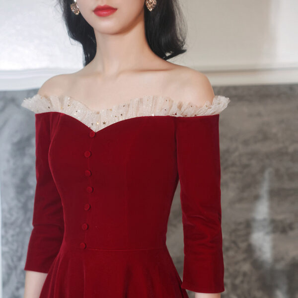 Women's New Fashion Velvet Dress - Image 5