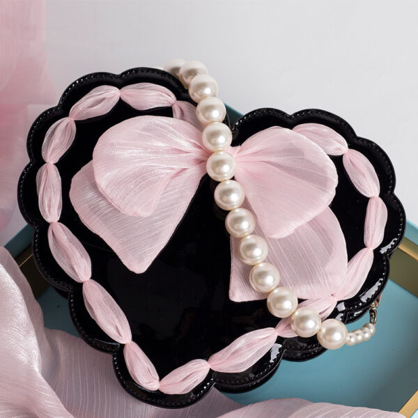 People Love Bow Pearl Lolita Flower Wedding Bag Handheld Crossbody - Image 5