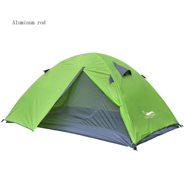 Lightweight Camping Tent Double Layer Fiberglass 2 Person Waterproof Portable Travel Tent - Image 5