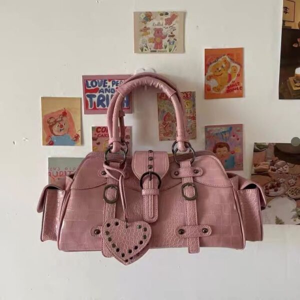 Square Rivet Hand-carrying Hand-carrying Crossbody Bag - Image 6